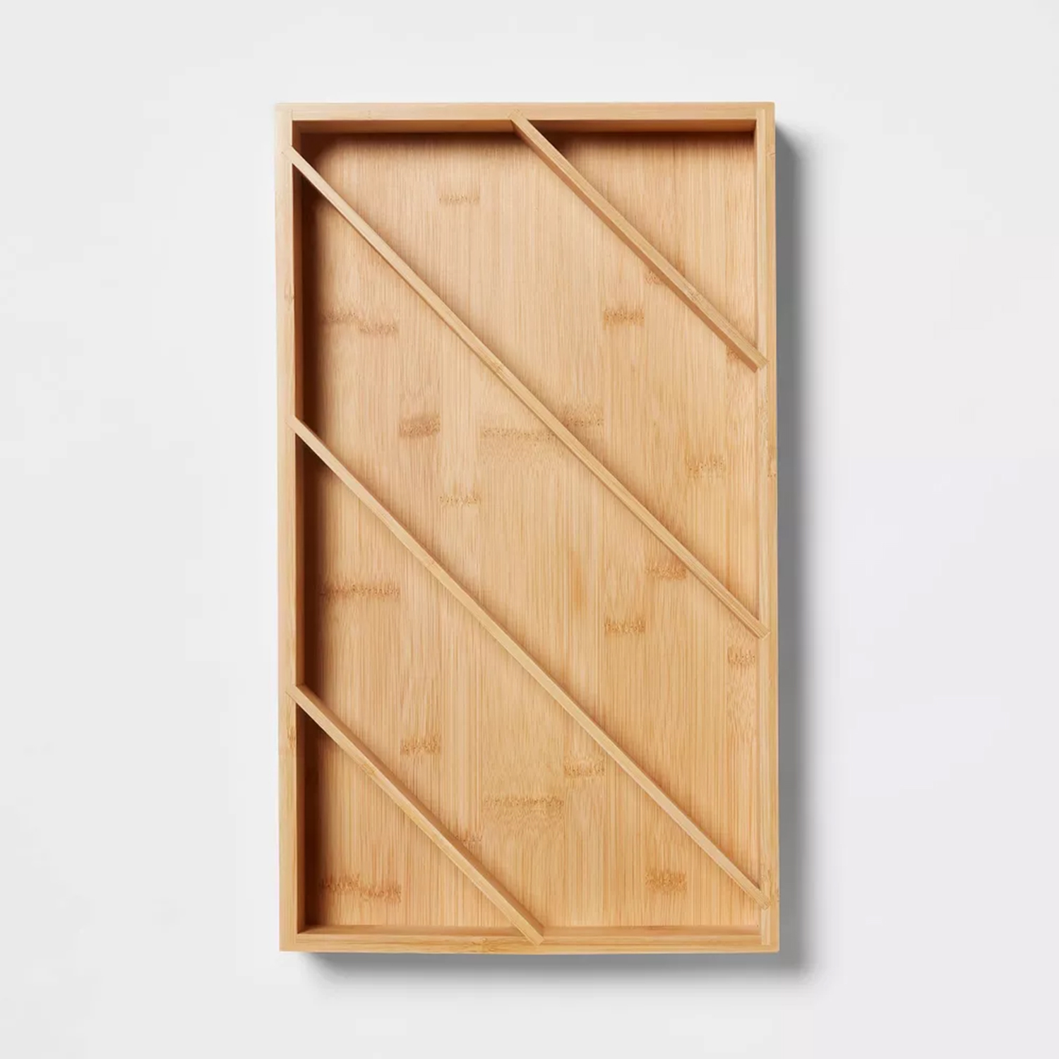 Organizador de 5 compartimientos de Bambú, Almacenamiento de Utensilios de Cocina, Herramientas o Dispositivos.