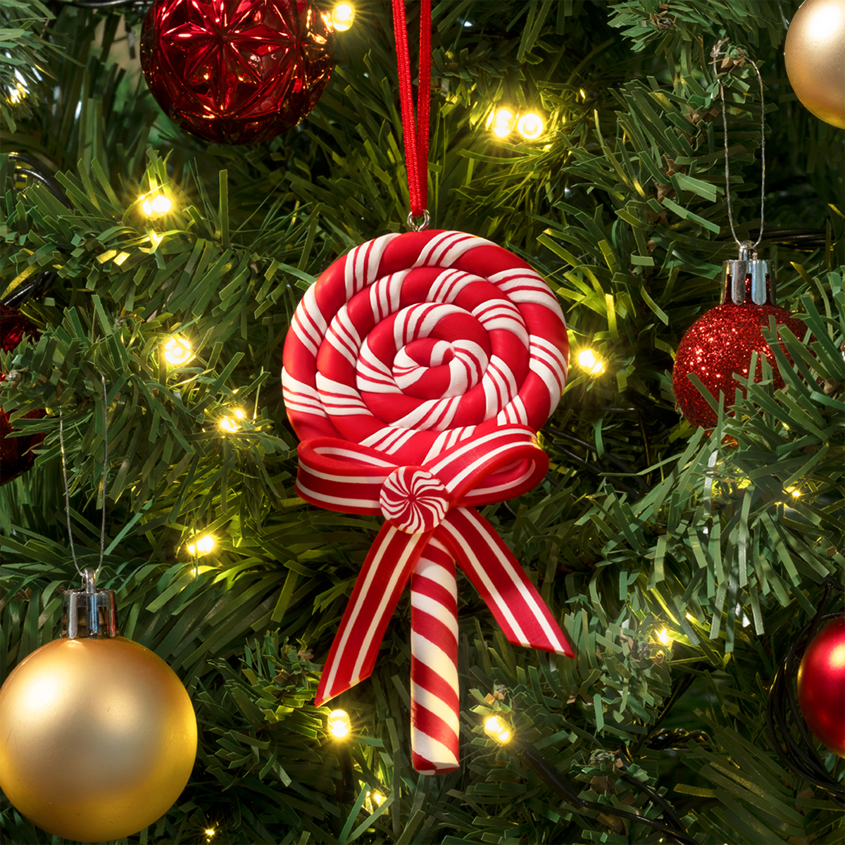 Adornos para Árbol de Navidad con Decoración Navideña (Caramelo) ESQUIMAL.