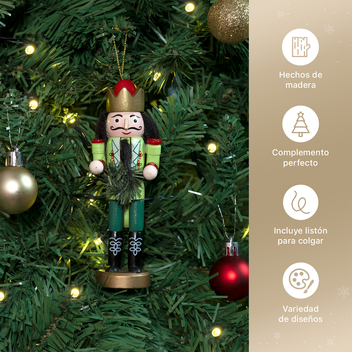 Adornos para Árbol de Navidad con Decoración Navideña (Cascanueces) ESQUIMAL