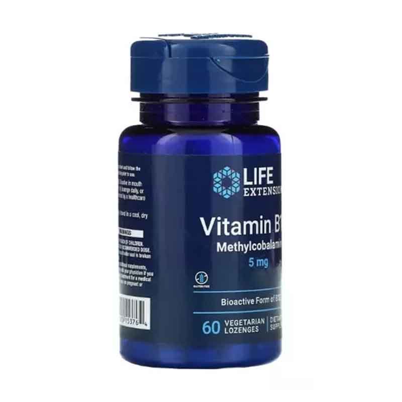 Vitamina B12 1mg Life Extension 60 capsulas Sublingual Metilcobalamina