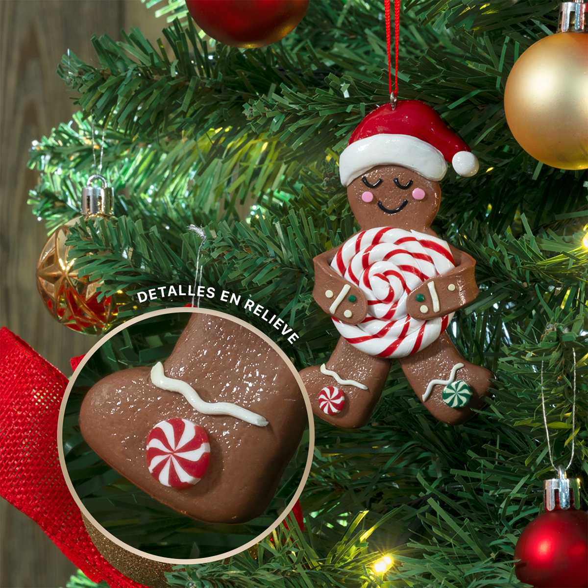 Decoración Navideña con Adornos para Árbol de Navidad (Jengibre) ESQUIMAL.