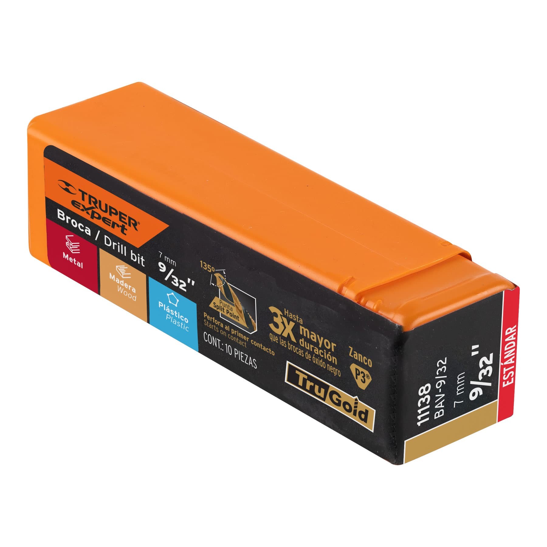 BROCA HSS 9/32" TRUGOLD PARA METAL, TRUPER EXPERT 11138