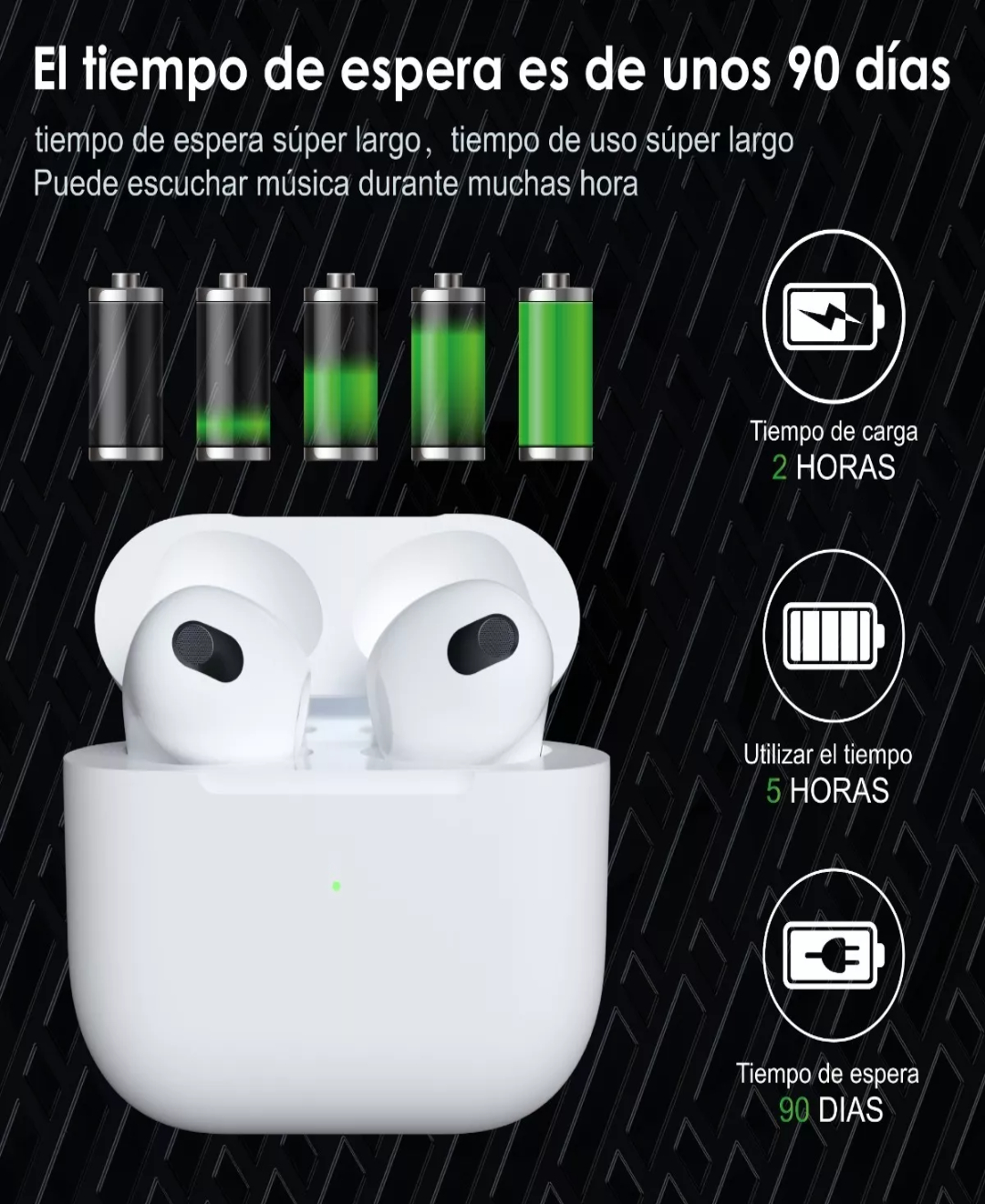 Audífonos Inalámbricos Compatible con Android y Iphone - ShopMundo
