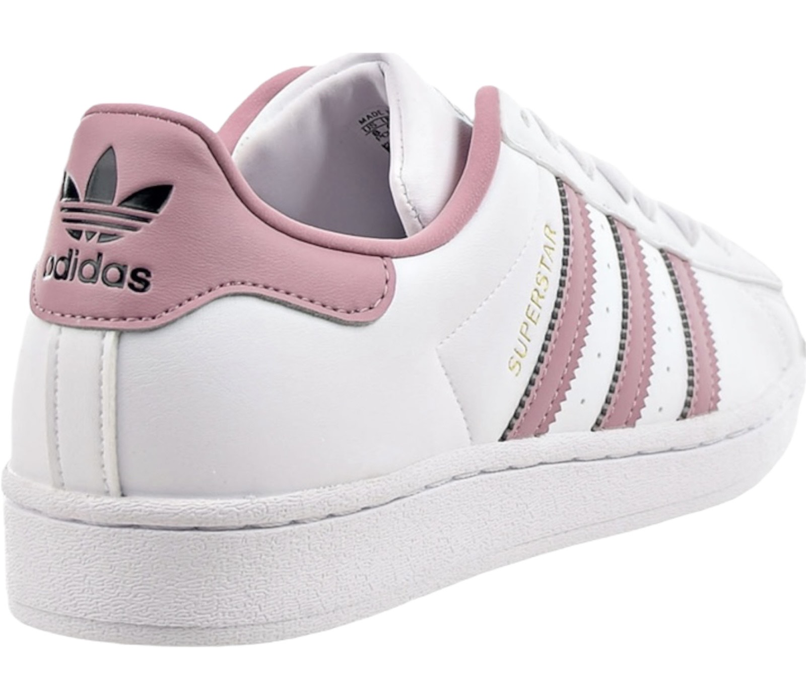 Tenis Adidas Superstar Concha blanco con lila