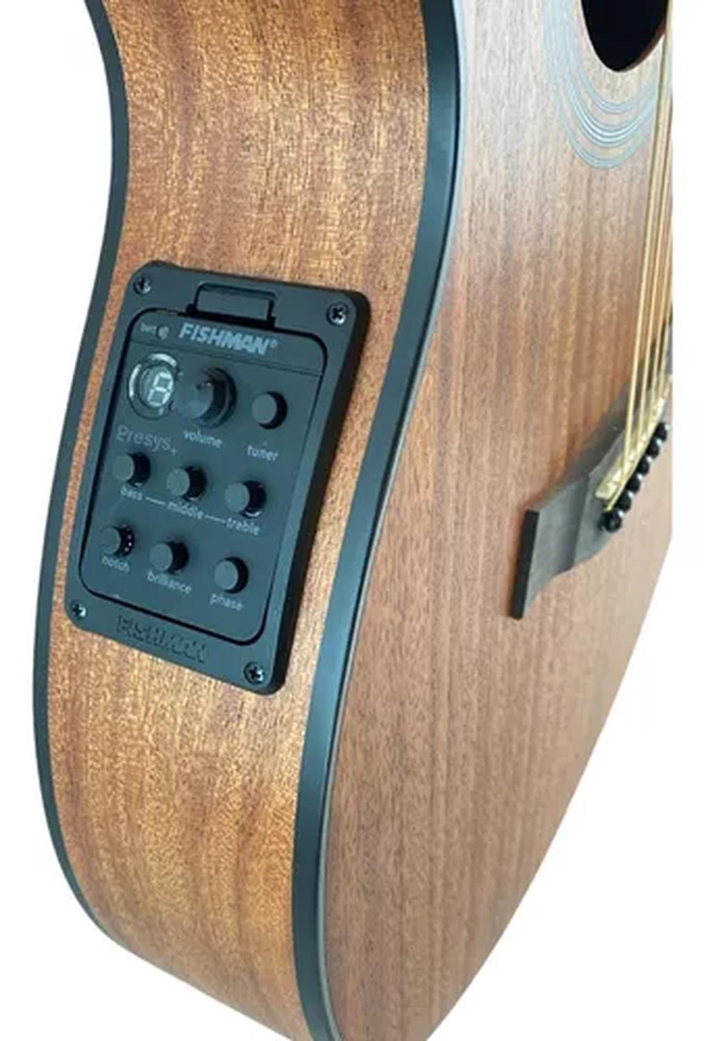 McCartney QA66 Guitarra Electroacústica con Pastilla Fishman Plumillas y Cuerdas Ernie ball Everlast