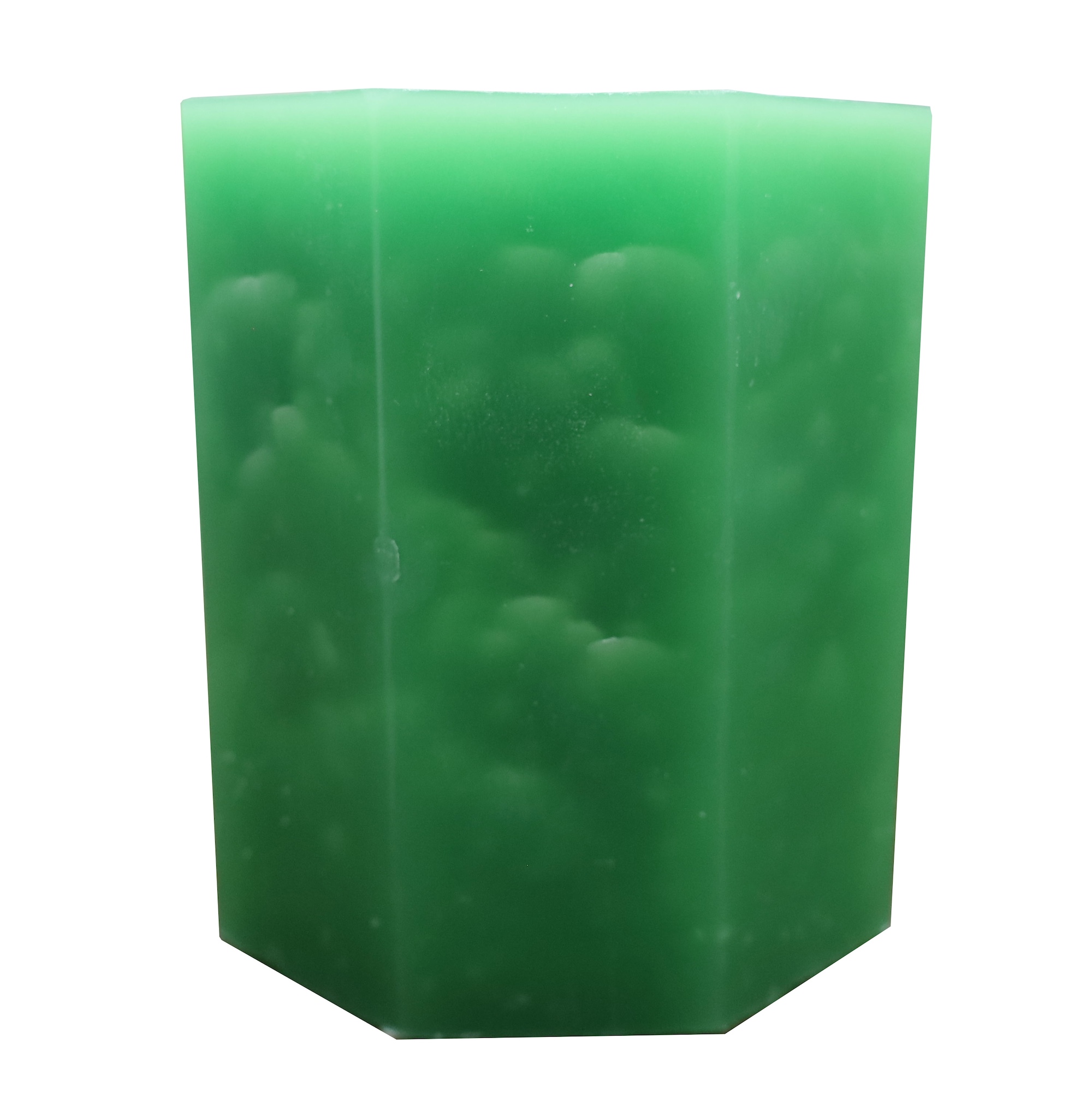 Vela Energética color Verde, Equilibrio y Conexión, Con Base de Acero, El Bazar Store