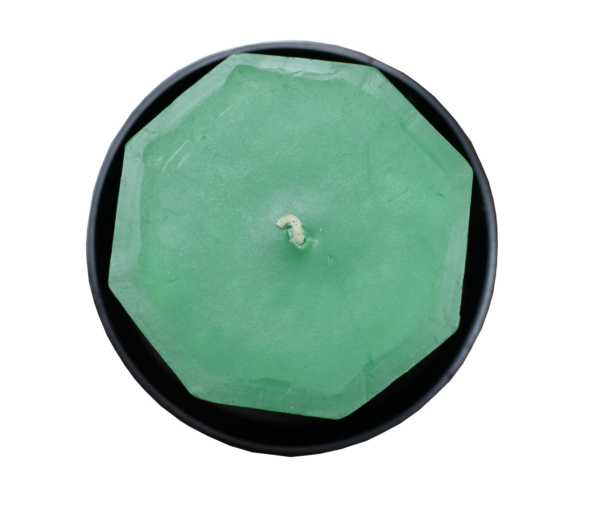 Vela Energética color Verde, Equilibrio y Conexión, Con Base de Acero, El Bazar Store