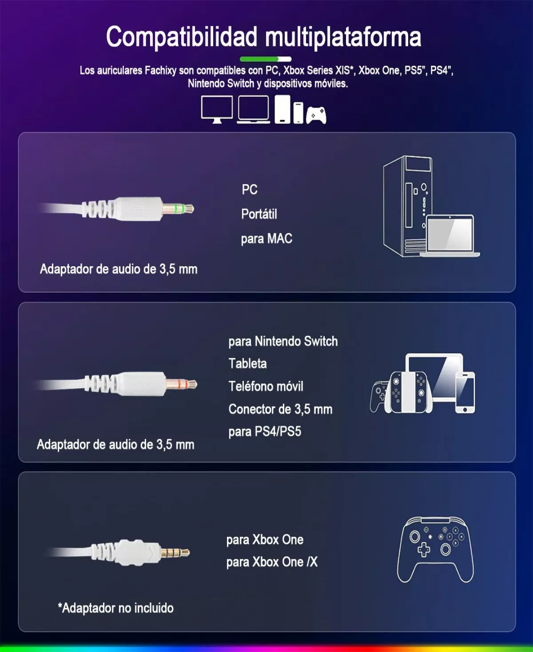 Audífonos Gamer Alámbricos Diadema Led Con Juegos Mic