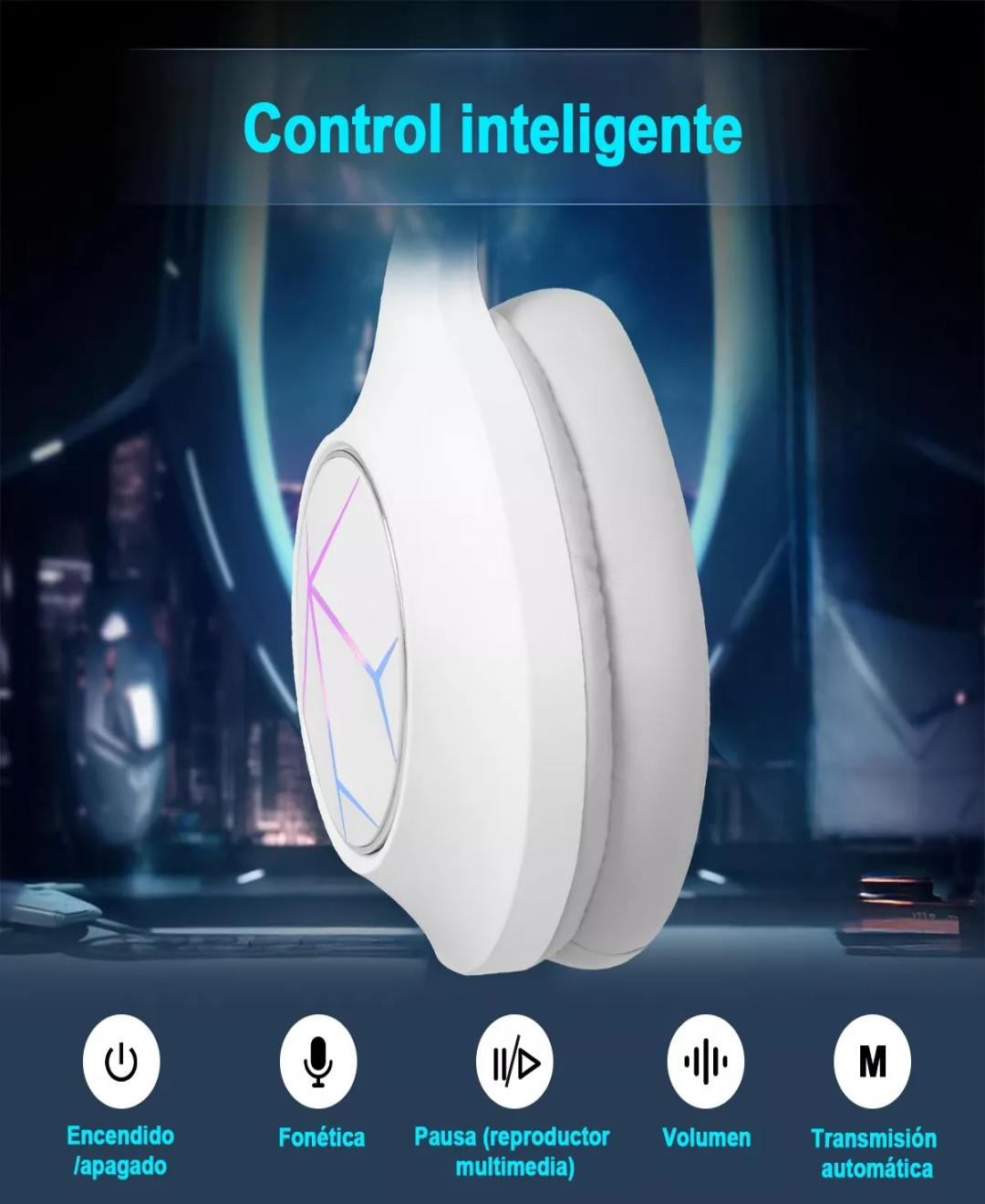 Audífonos Gamer Alámbricos Diadema Led Con Juegos Mic