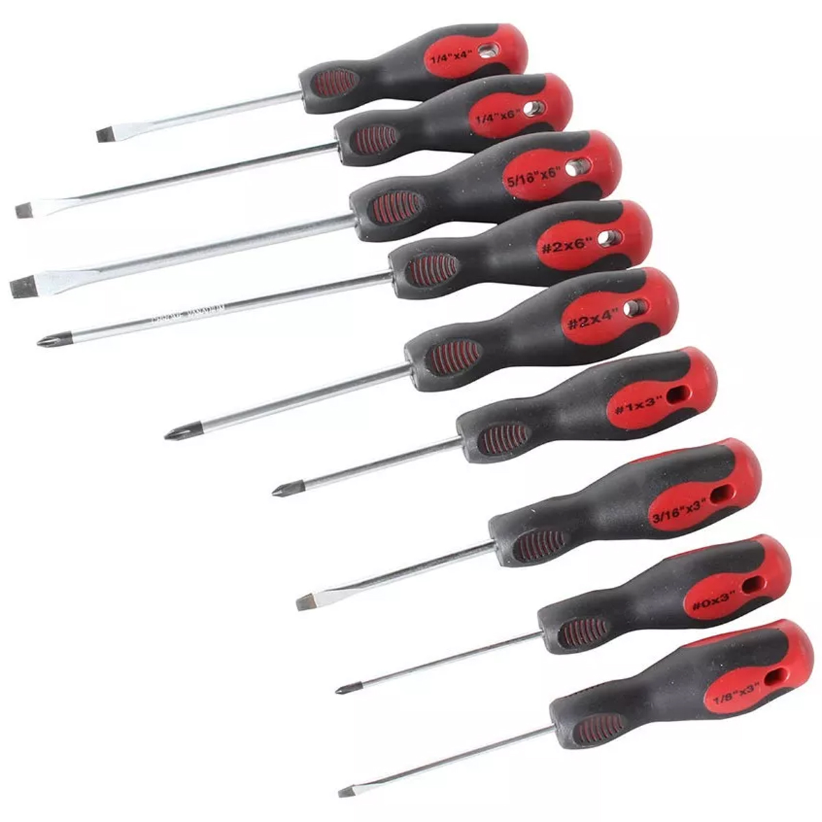 Juego 9 Piezas Desarmadores Mango Bimaterial MIKELS