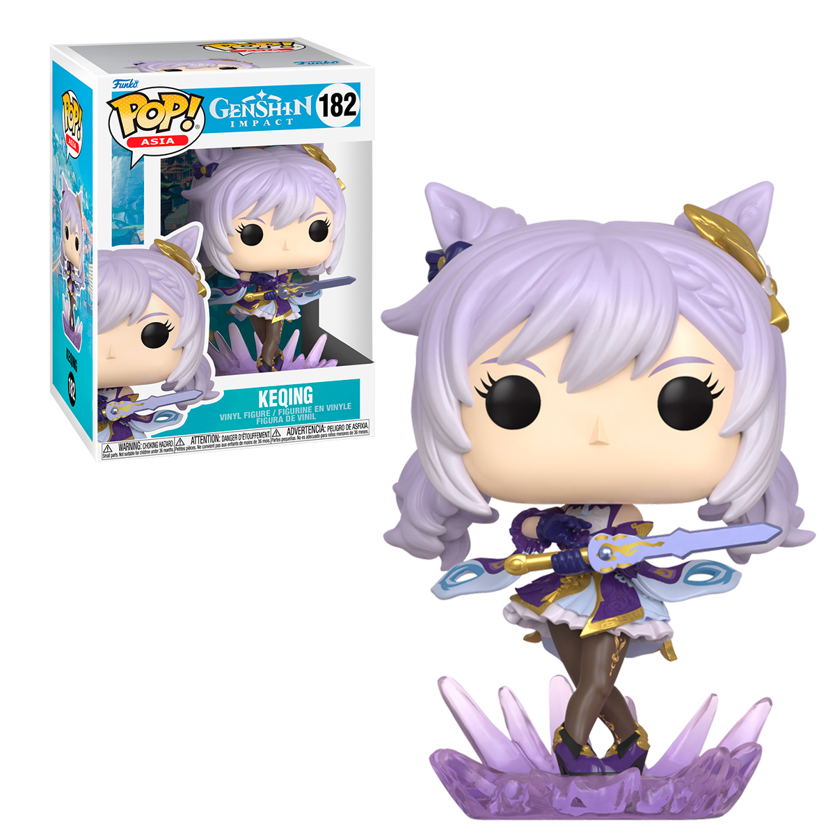 Funko Pop Keqing #182 Genshin Impact Videojuego Figura Original