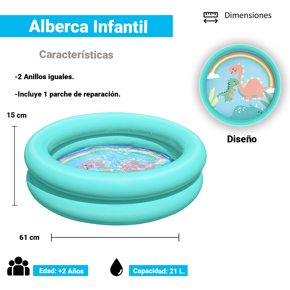 Alberca Inflable Para Bebé Bestway Piscina Diseño Animalitos