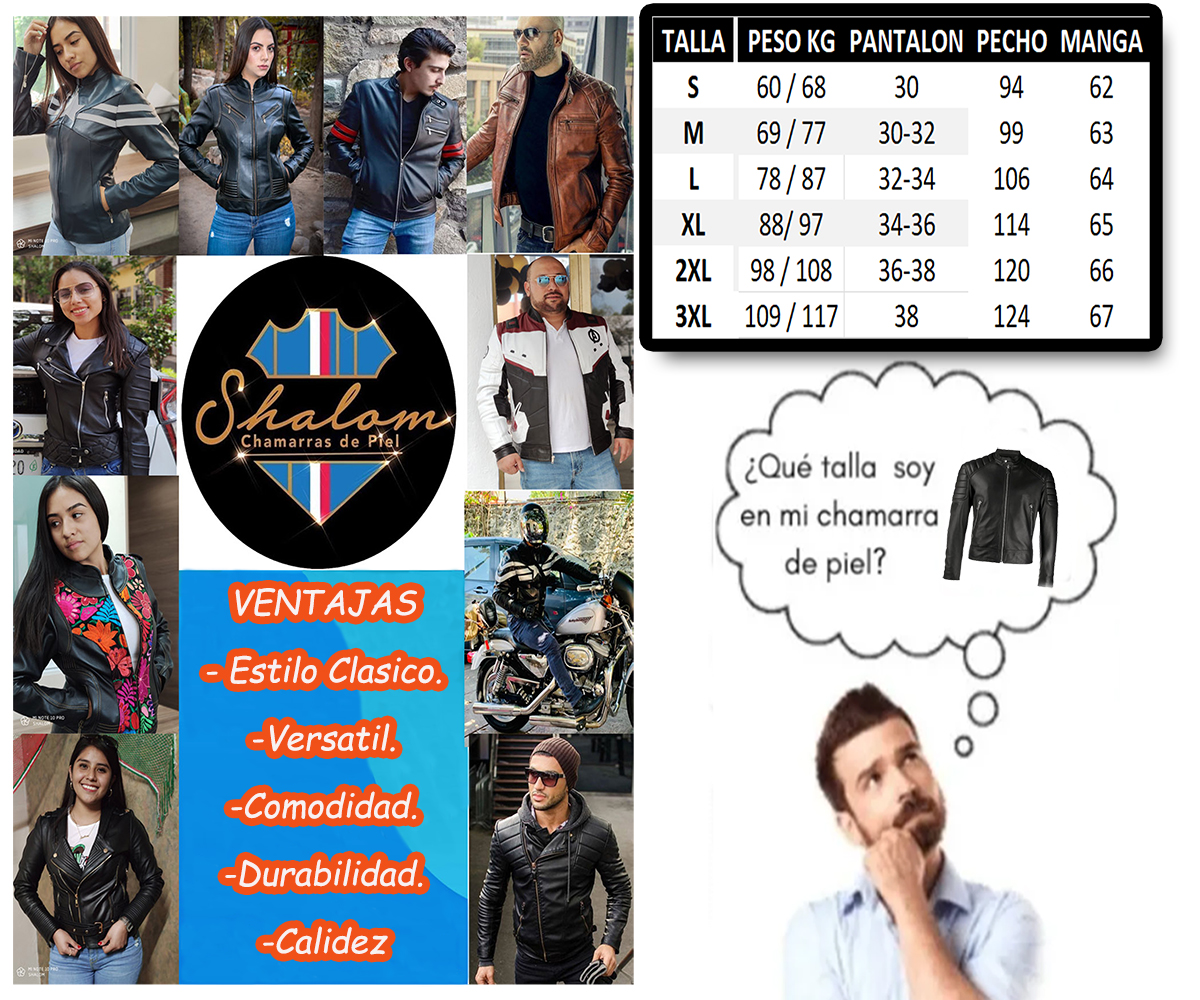 Chamarra de cuero Autentico casual Panter para Caballero incluye regalo un llavero de piel