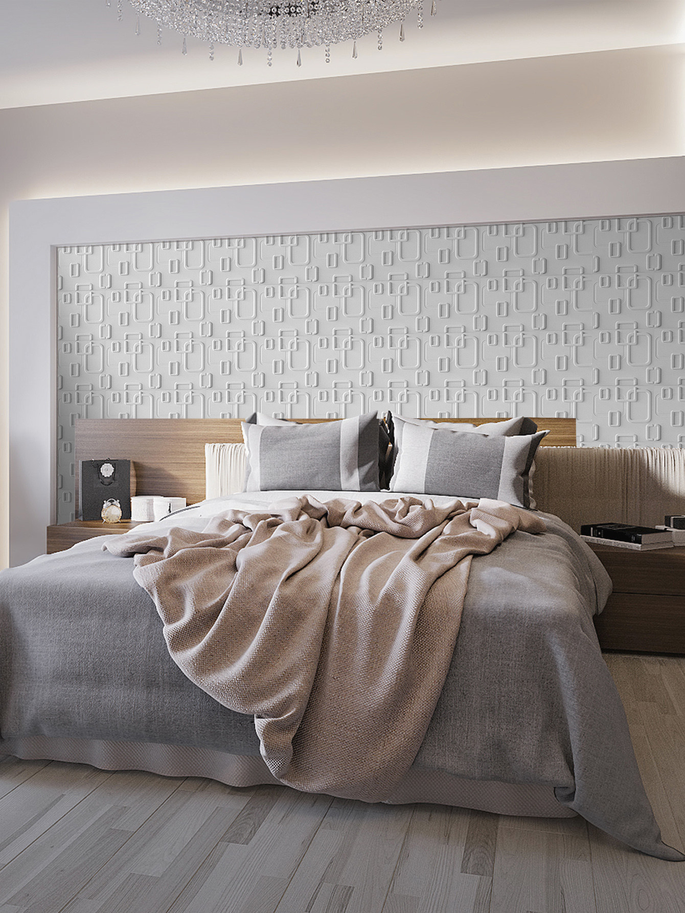 Panel Decorativo de Pared 3D, set 12 Piezas Diseño Cuadros 30x30