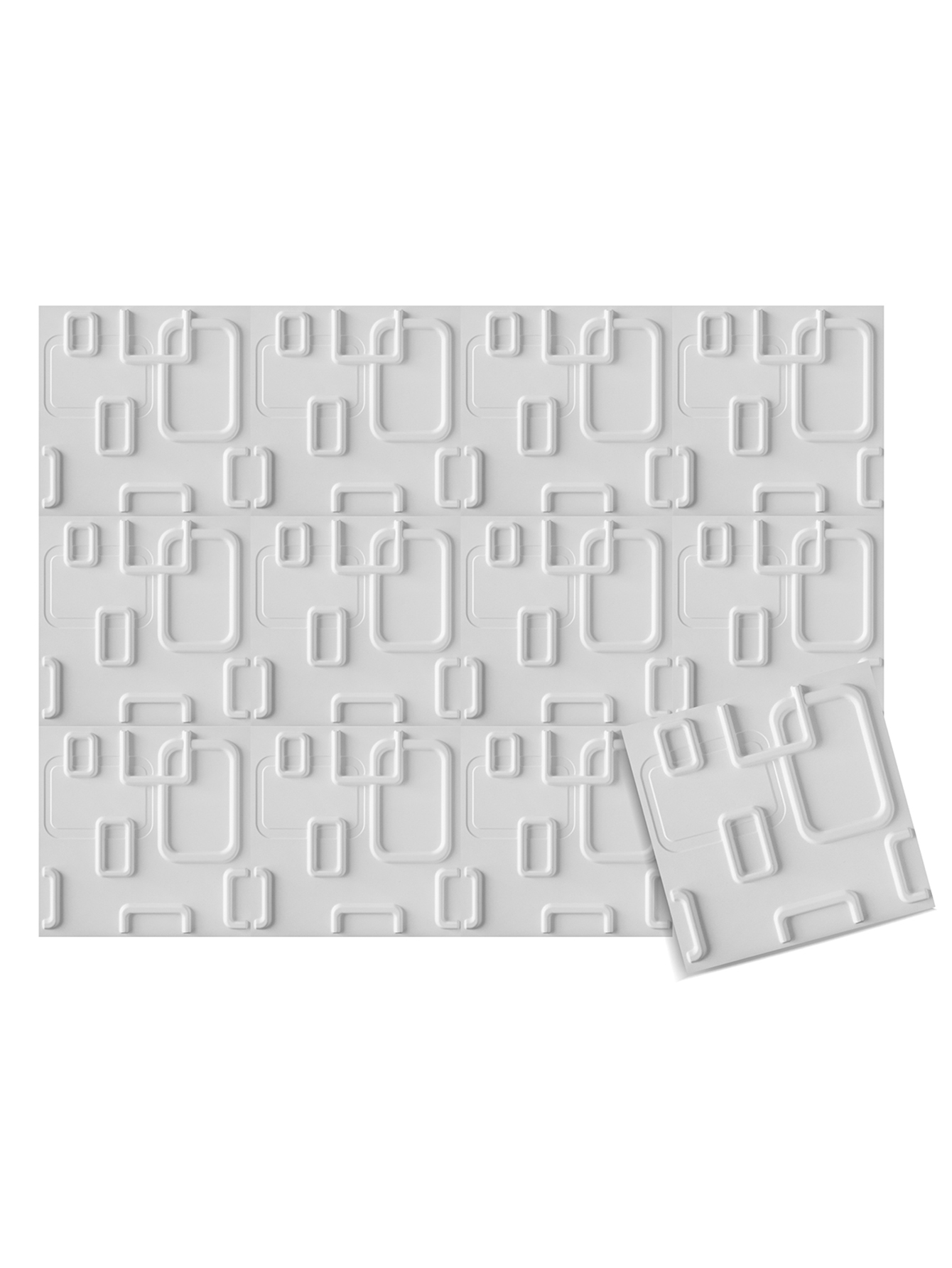 Panel Decorativo de Pared 3D, set 12 Piezas Diseño Cuadros 30x30