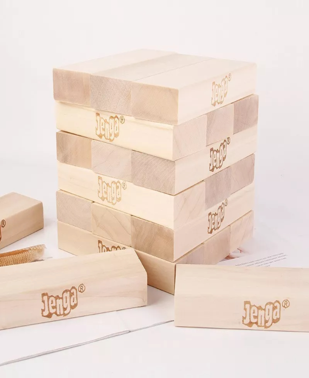 Juego De Jenga Clásico De Bloques De Madera