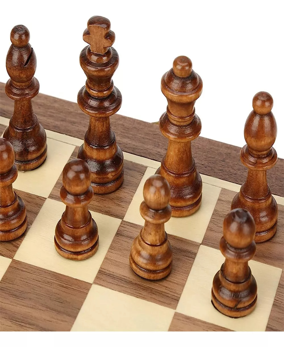 Tablero De Ajedrez De Madera Magnetismo Plegable