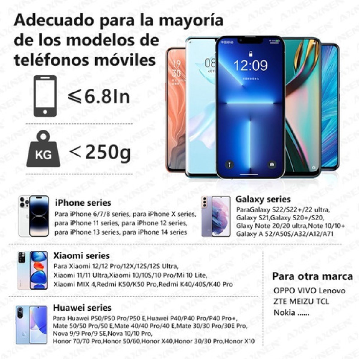 Estabilizador Gimbal Con Luz Led Remoto Para Celular Negro