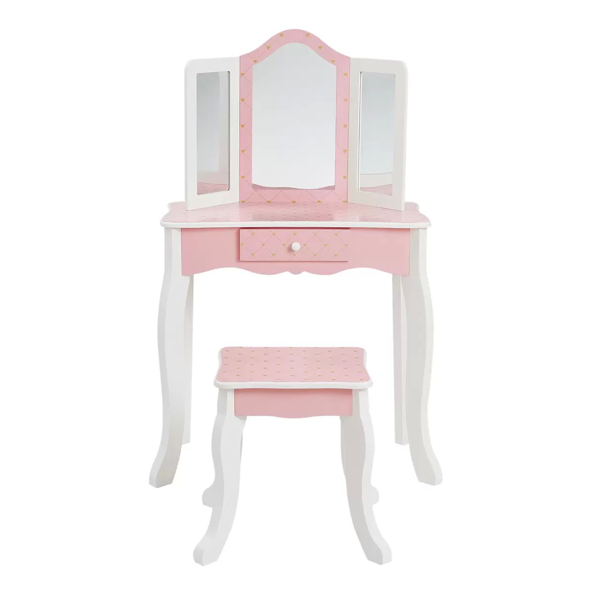 Tocador Infantil Con Taburete Para Niñas
