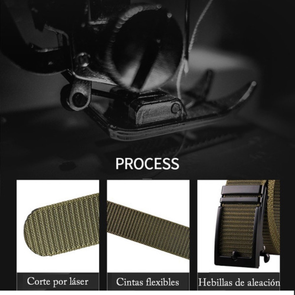 2pzs Cinturones Táctico Ajustable Moda Calidad Militar 125cm Verde Militar