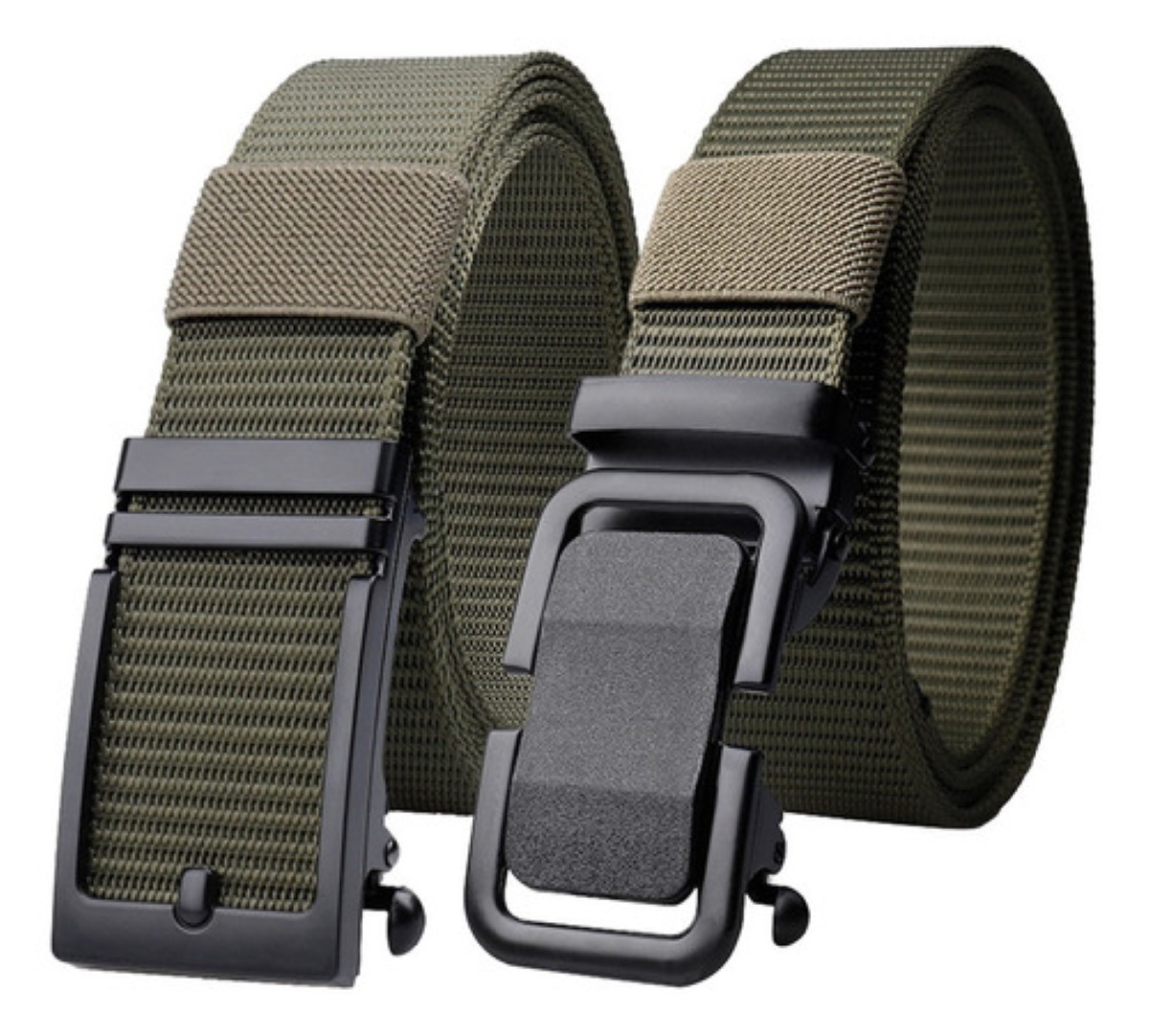 2pzs Cinturones Táctico Ajustable Moda Calidad Militar 125cm Verde Militar