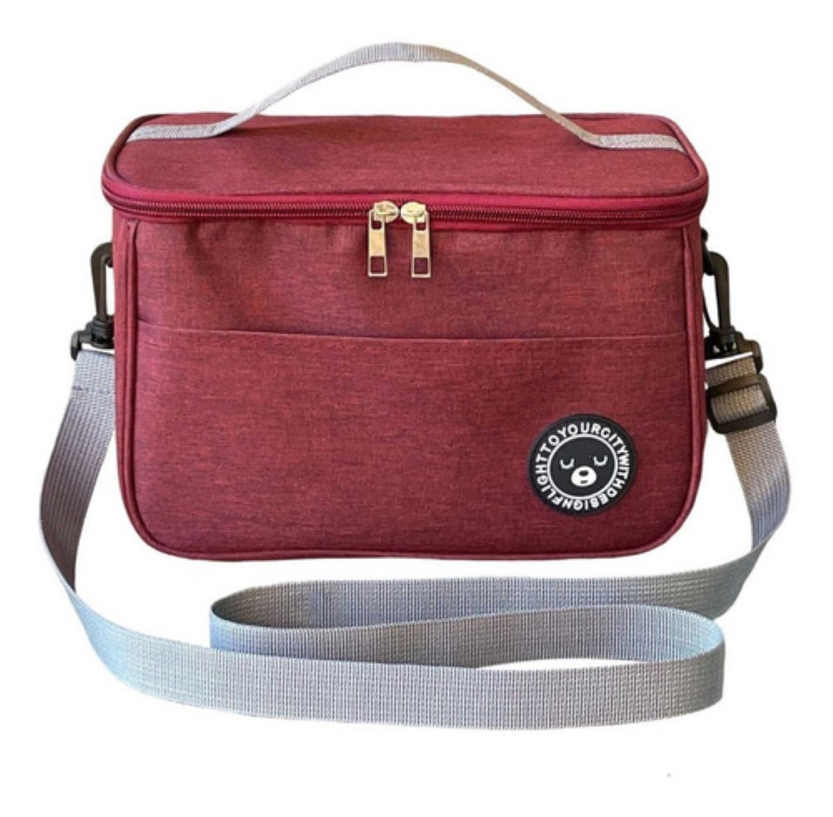 Bolsa Lonchera Térmica Para Trabajo Escolares Hombre Y Mujer Rojo Fuerte