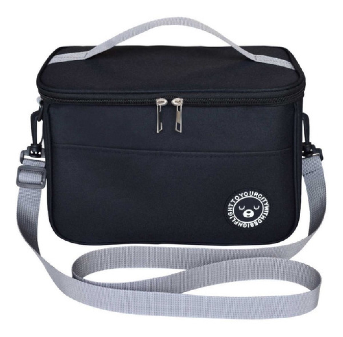 Bolsa Lonchera Térmica Para Trabajo Escolares Hombre Y Mujer Negro