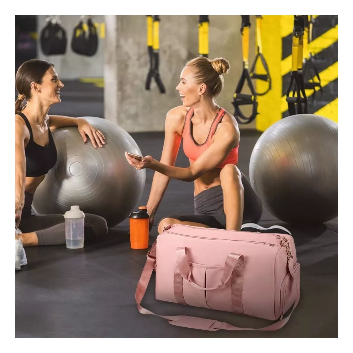 Bolso de viaje maleta para deportes Rosa