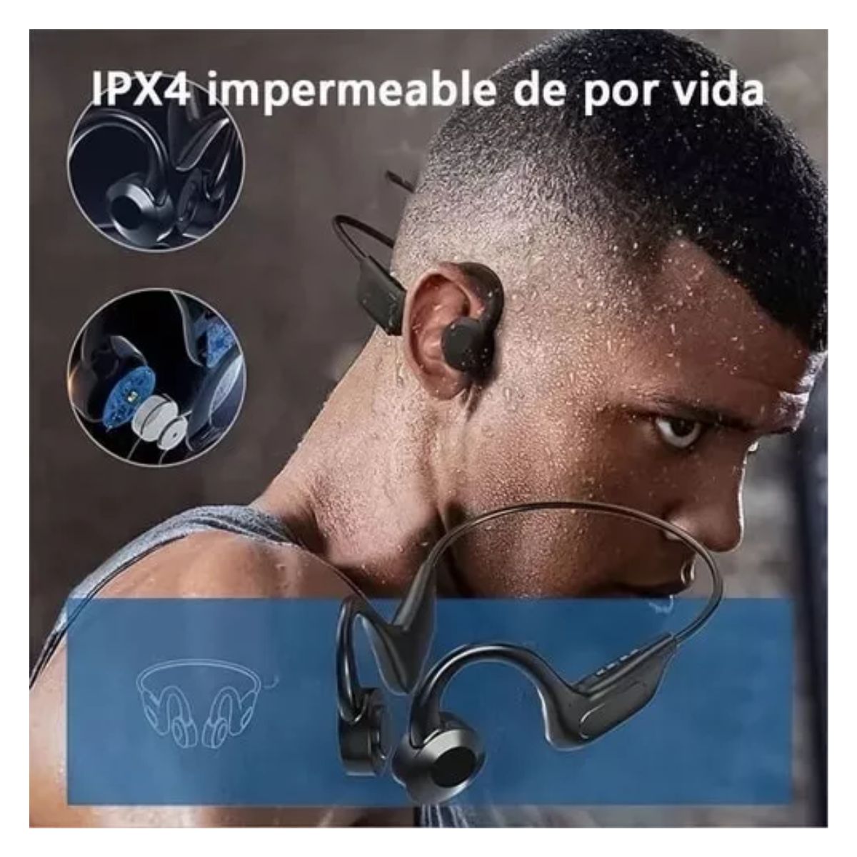 Vg02 Tws Auriculares Inalámbricos Impermeables Deportivos Bluetooth Óseos  Conductivos