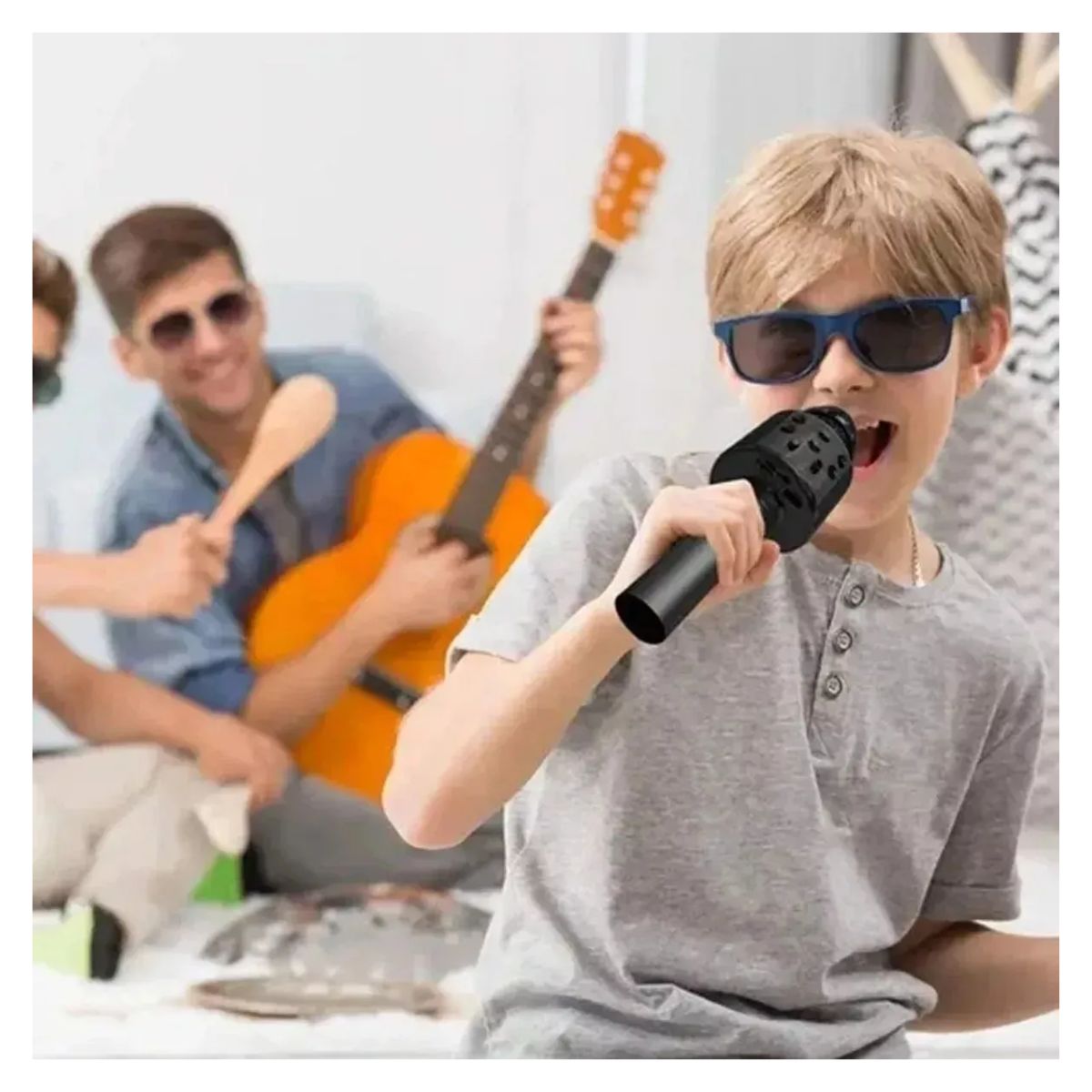 Micrófono inalámbrico con Bocina Bluetooth Negro