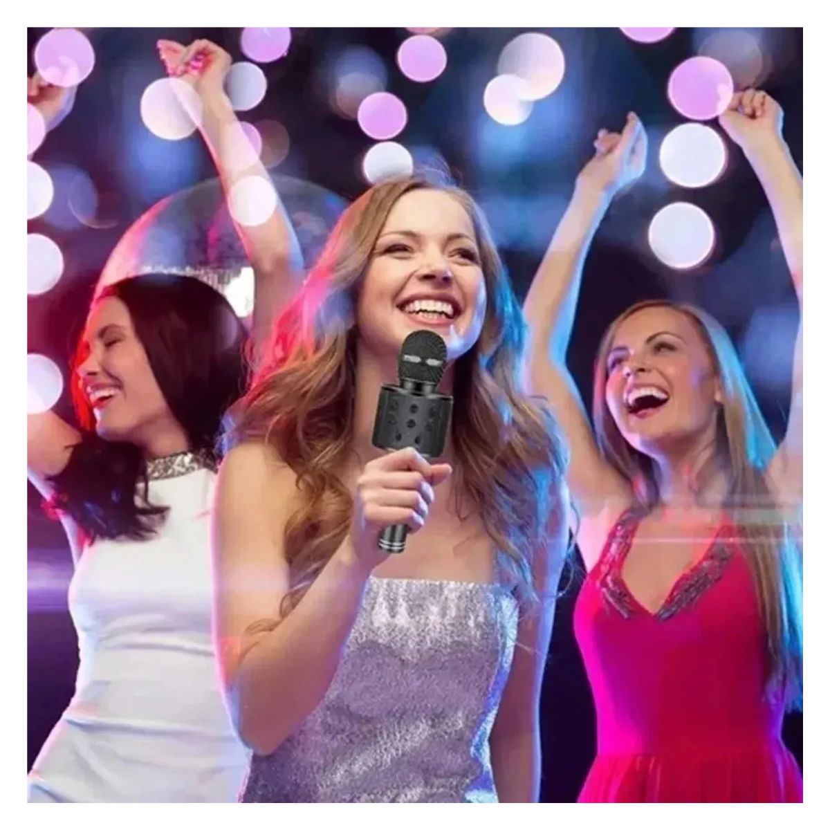 Micrófono inalámbrico con Bocina Bluetooth Negro