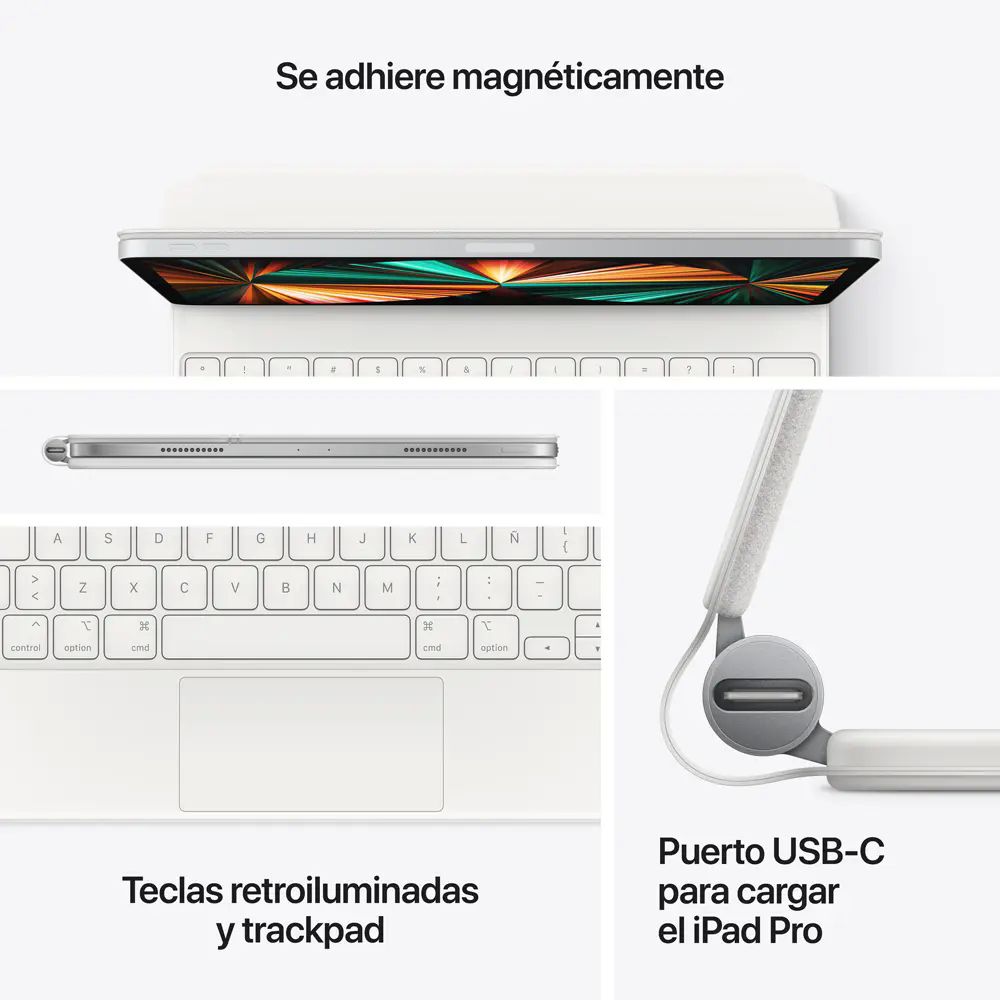 Apple Magic Keyboard iPad Pro 12.9 3-6 Gen Negro Español.