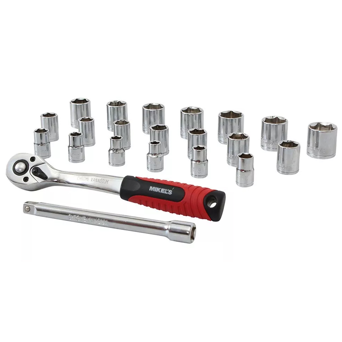 Juego 22 Piezas Dados Con Matraca 3 8 Pulgadas MIKELS