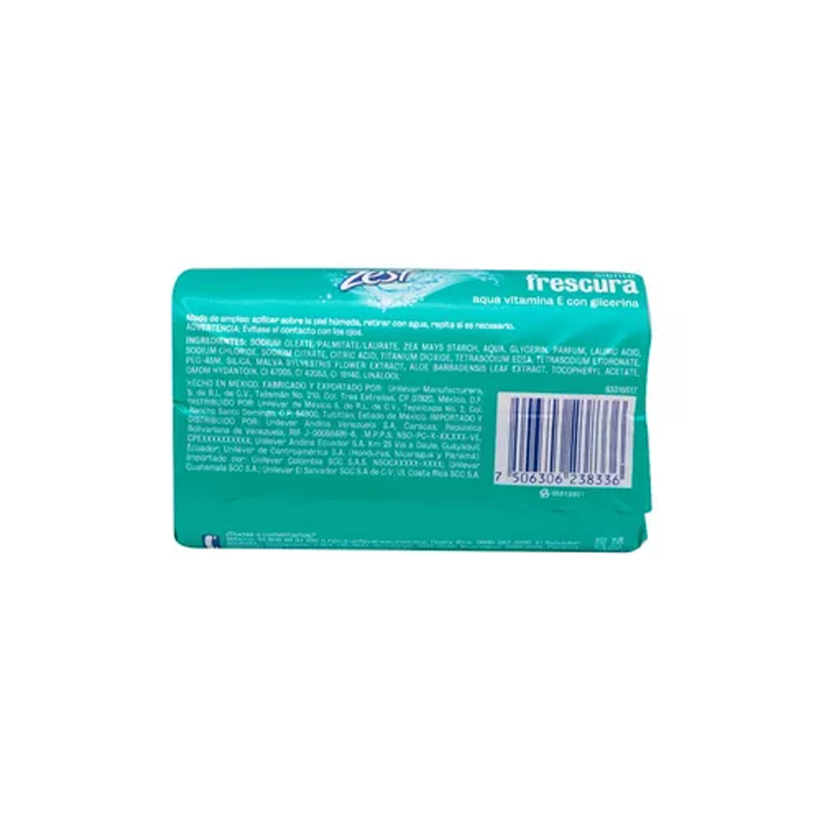 Jabón Corporal Hidratante En Barra Aqua 150 g Zest