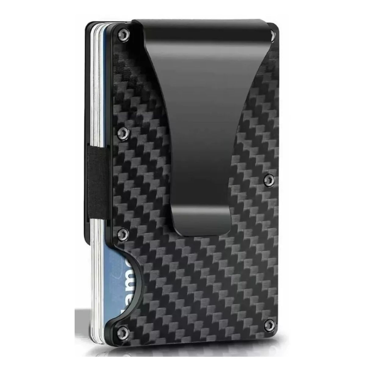 Cartera Rfid tarjetero Fibra de carbono Negro