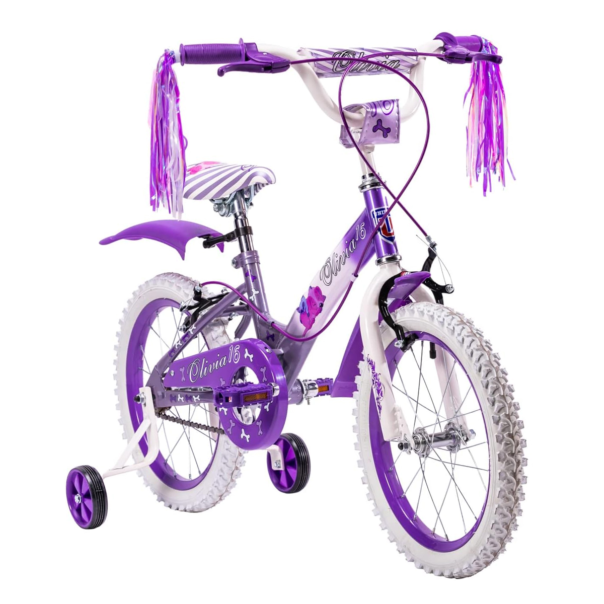 Bicicleta Unibike Babytek Llanta Aire R16 Olivia Blanco Lila