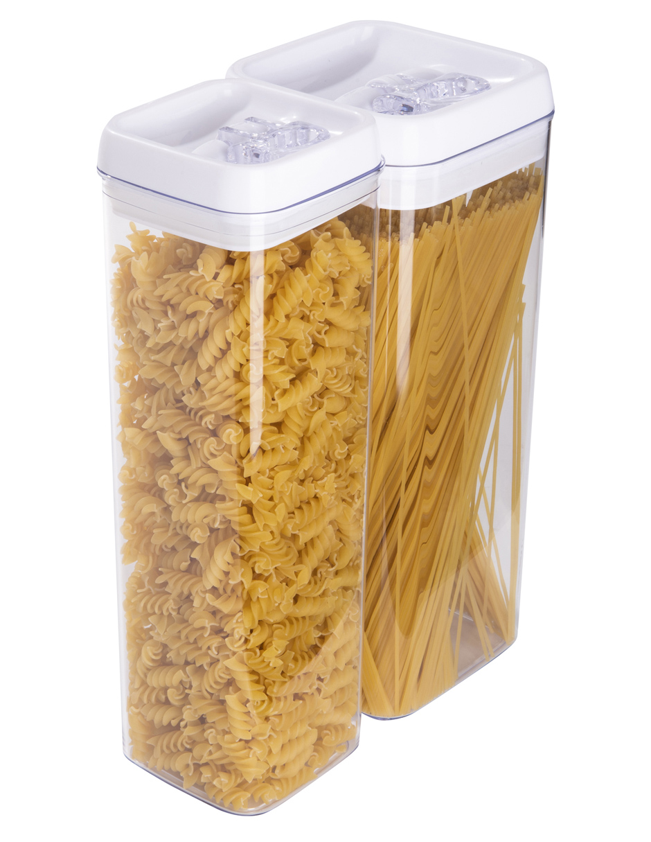 AGBOX Set De 30 Contenedores Para Cocina Con Tapa Hermética Blanca AG-BOT30B.