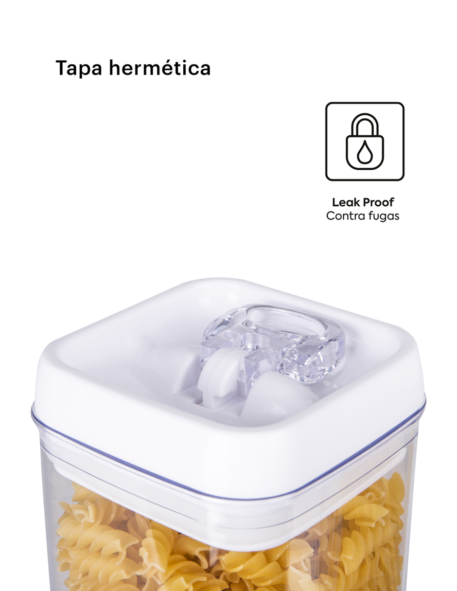 AGBOX Set De 30 Contenedores Para Cocina Con Tapa Hermética Blanca AG-BOT30B.
