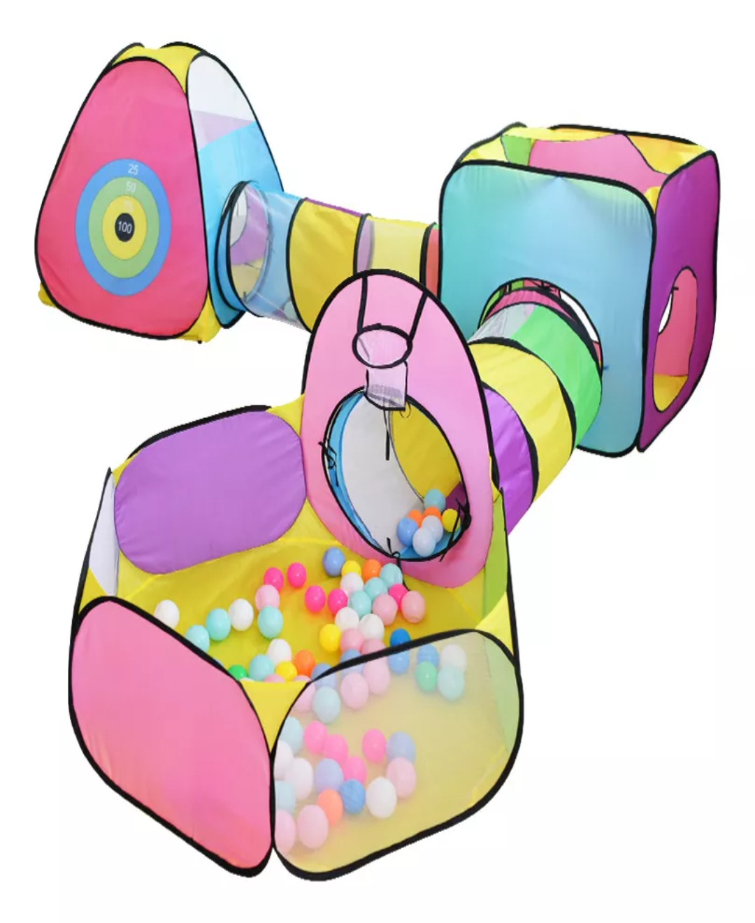 Tienda Casita Castillo Carpa Con 2 Túneles Para Niños 5 En 1