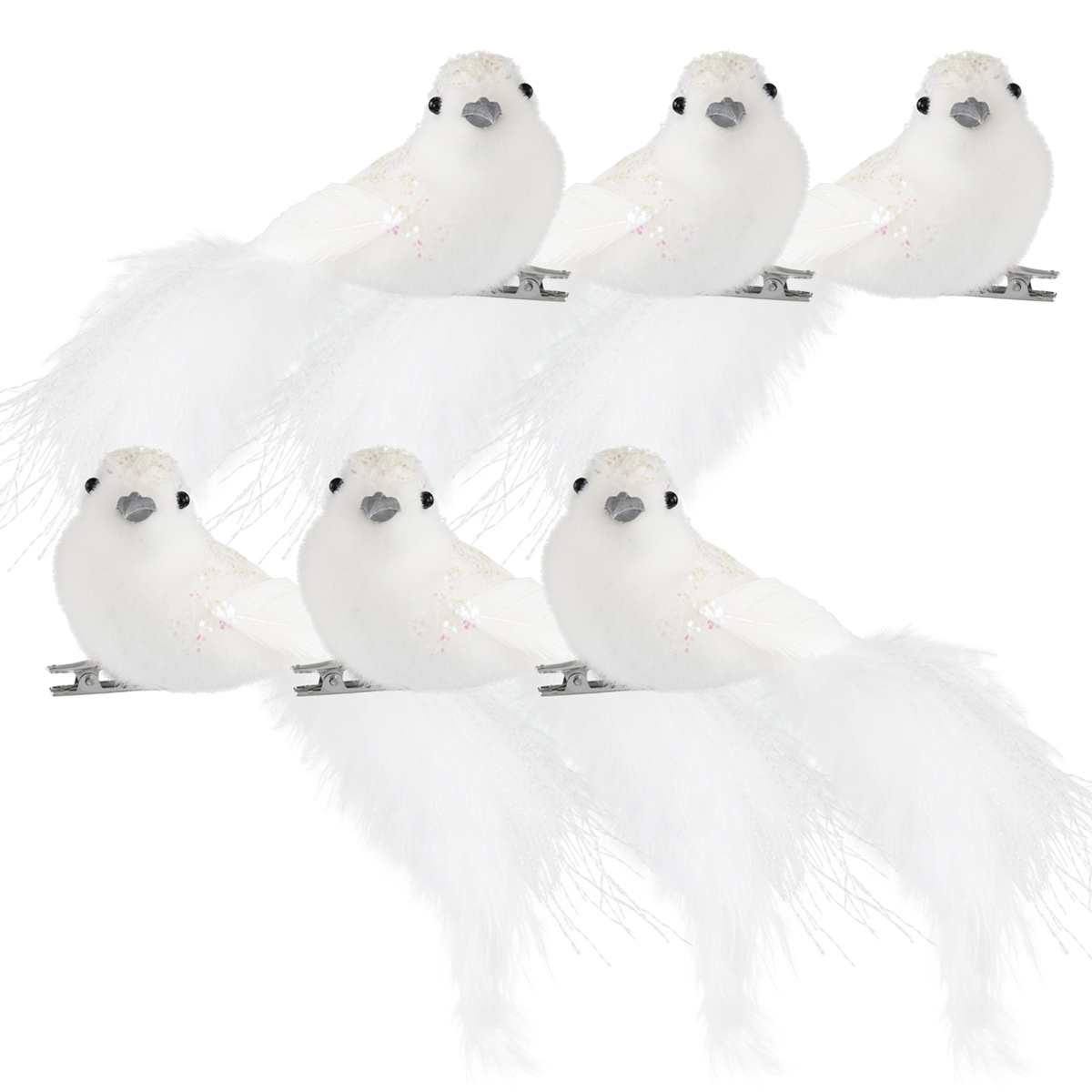 Adornos para Árbol de Navidad con Decoración Navideña (Pajaro Blanco) ESQUIMAL.