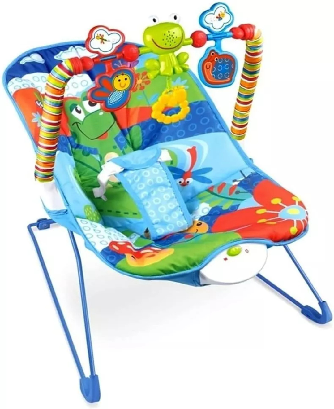 Silla mecedora para bebé Tiibaby Cartoon deluxe azul.