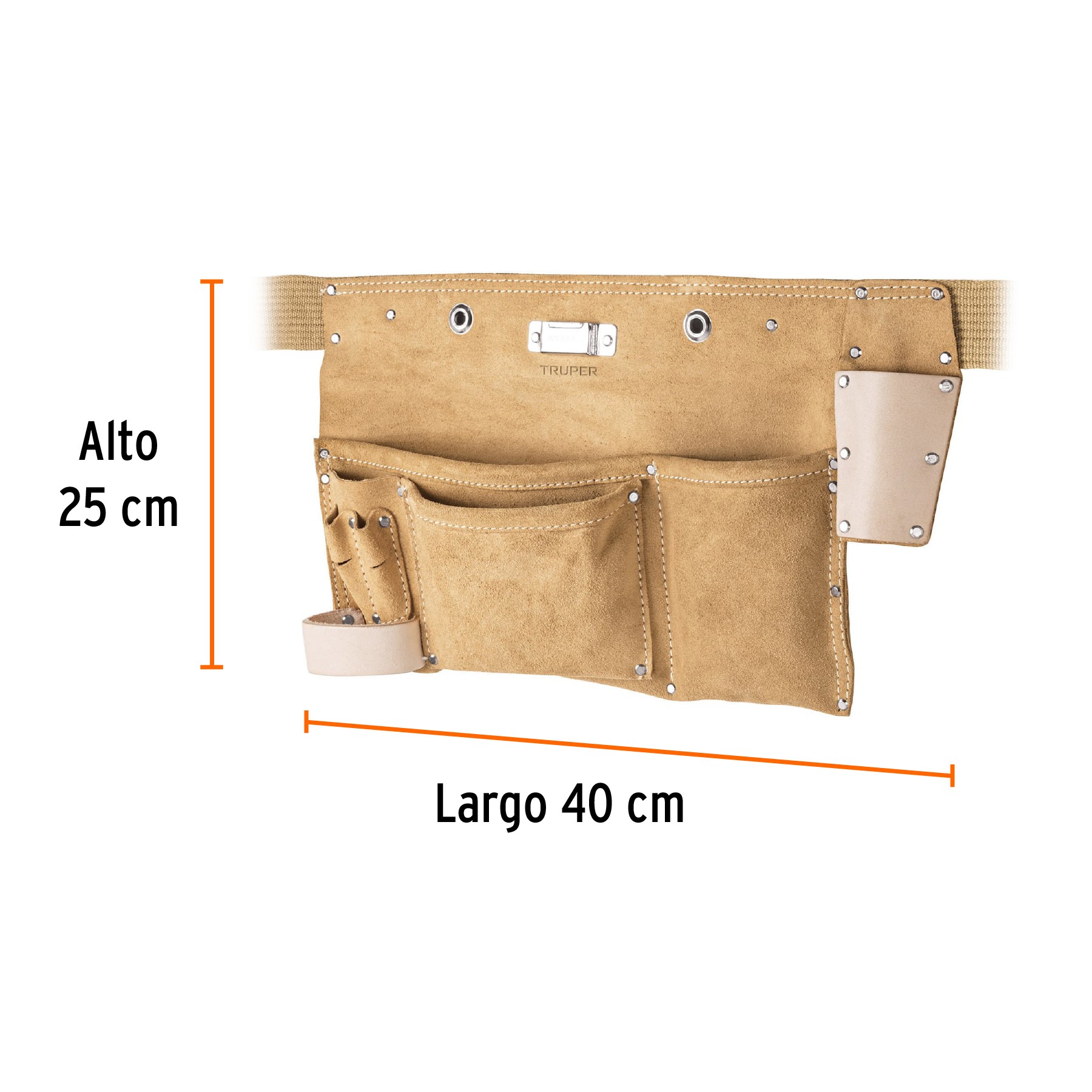 PORTA HERRAMIENTAS DE CARNAZA CON 9 COMPARTIMENTOS, TRUPER 11534