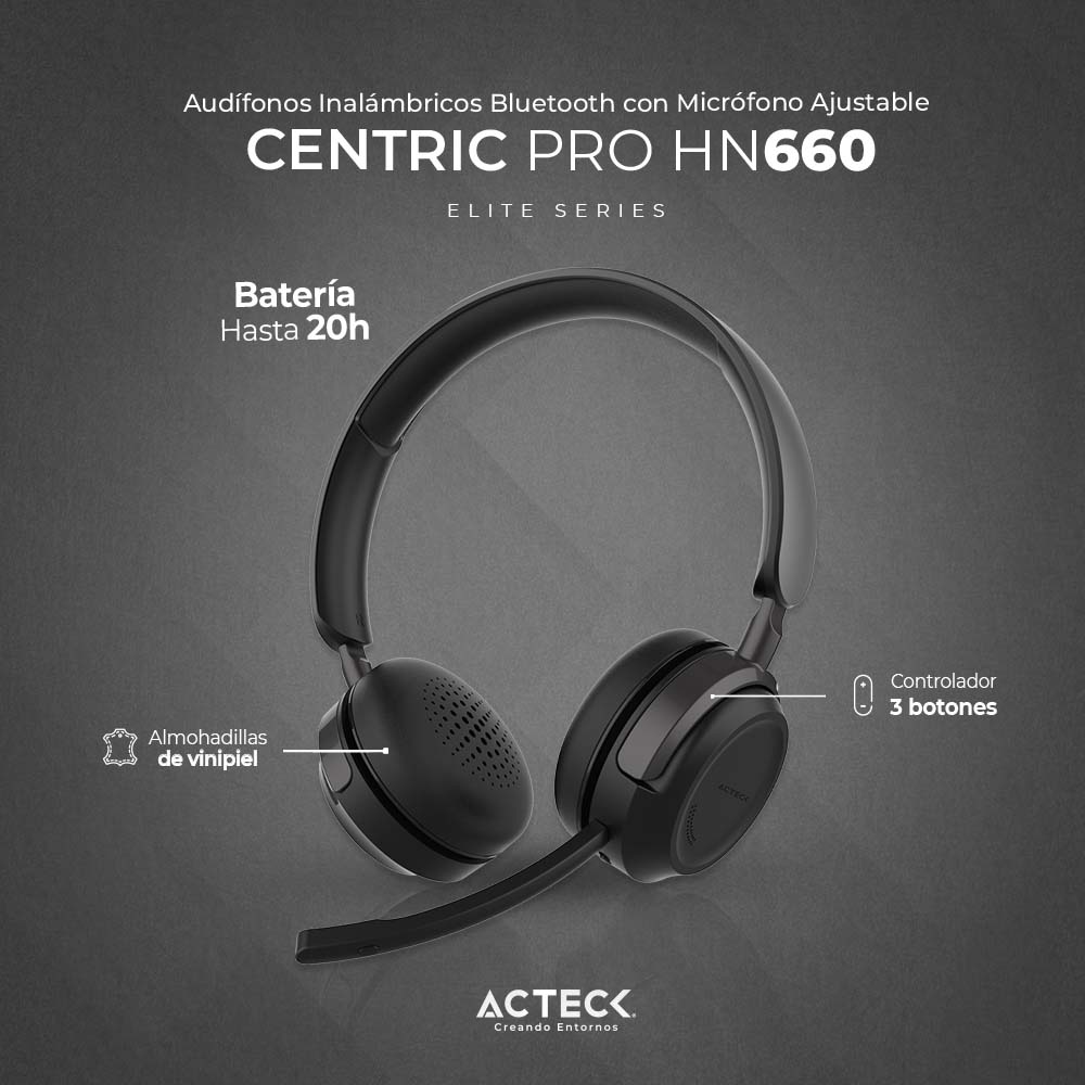 Audifonos Para Negocios Call Center Bluetooth Mic Acteck