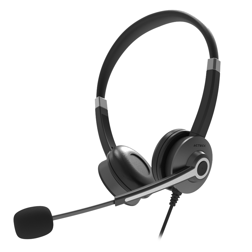 Audifonos On Ear Para Negocios Call Center Usb A Controlador Acteck