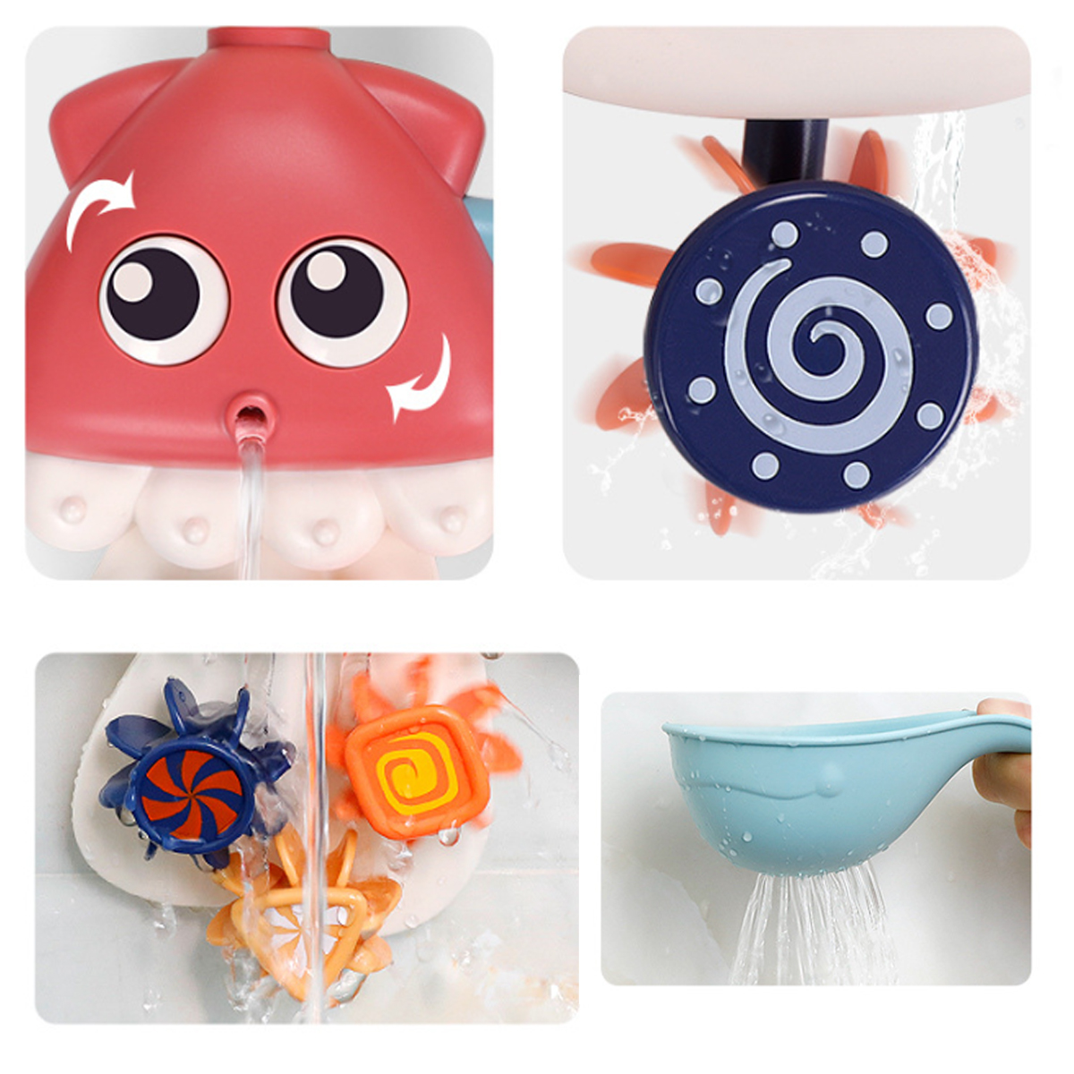Juguete de Baño para Bebé Ballena y Pulpo.