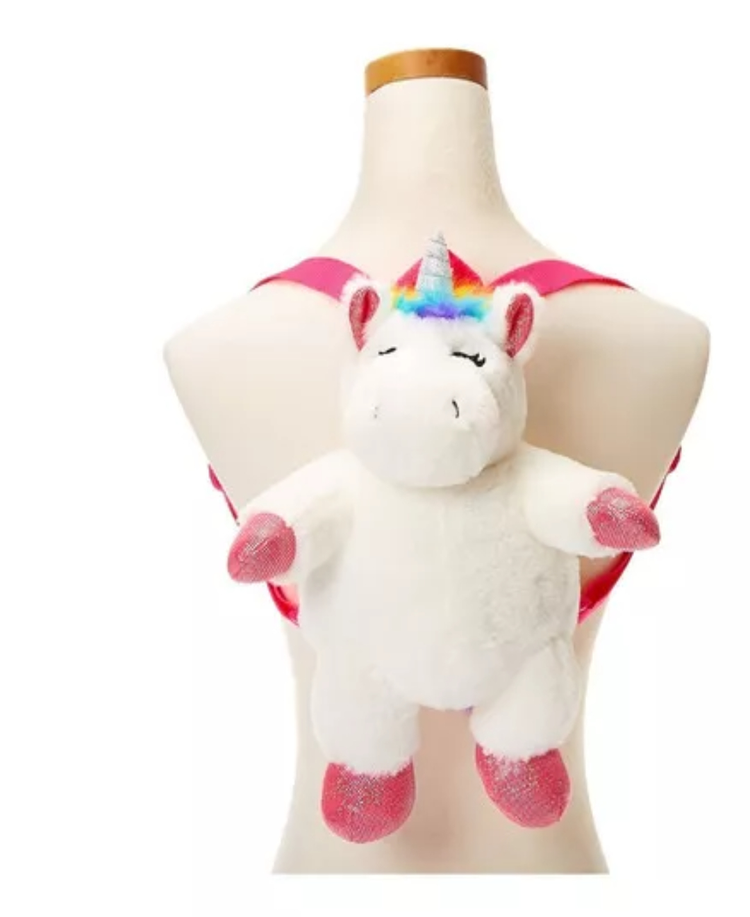 Peluche Mochila Unicornio 2 En 1 Arcoiris Tipo Kawaii
