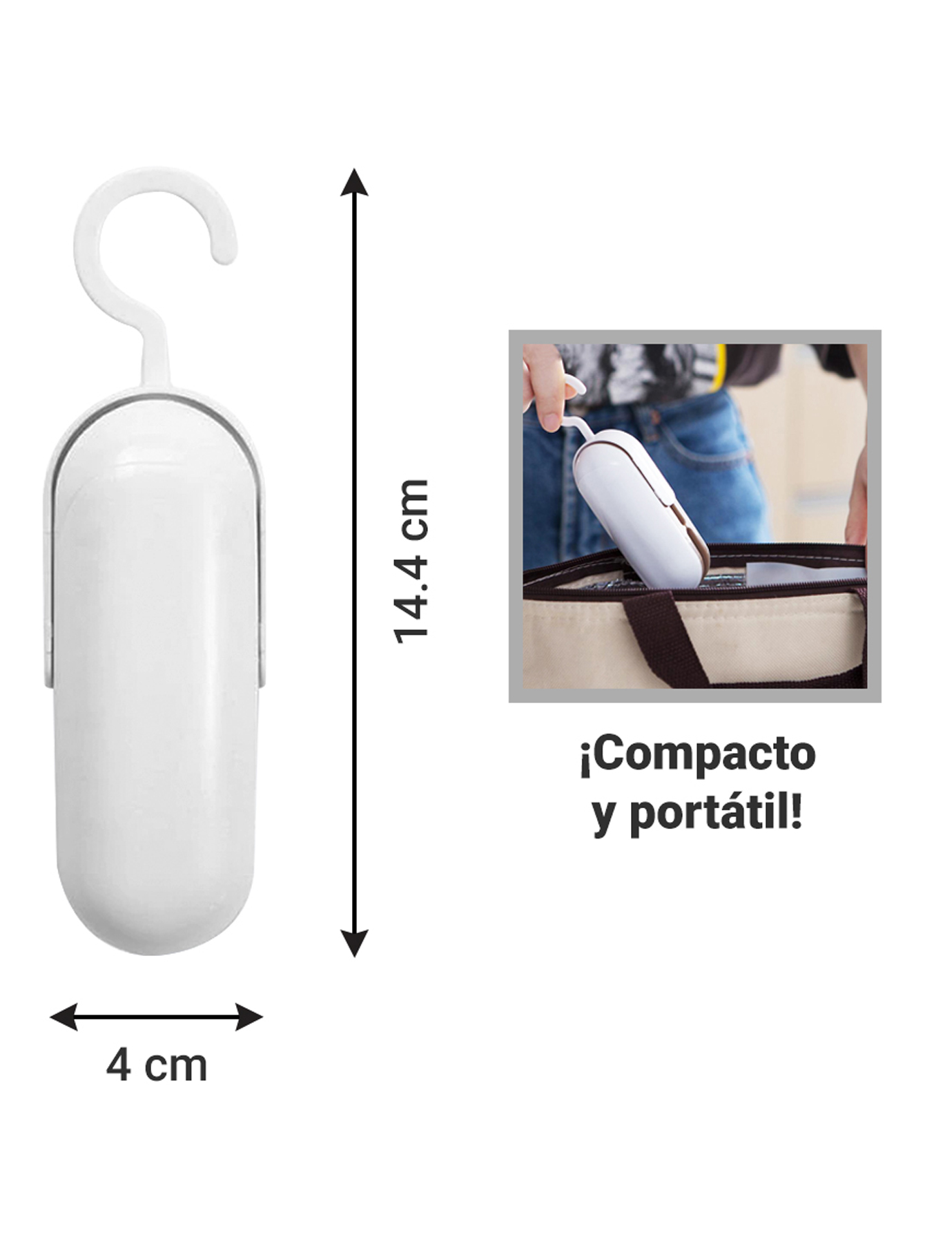 Mini Máquina de Sellado Térmico de Bolsas de Plástico 2 Piezas