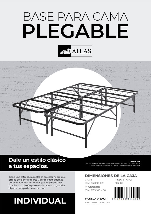 Base Jaco para cama matrimonial con 2 buros Kygo