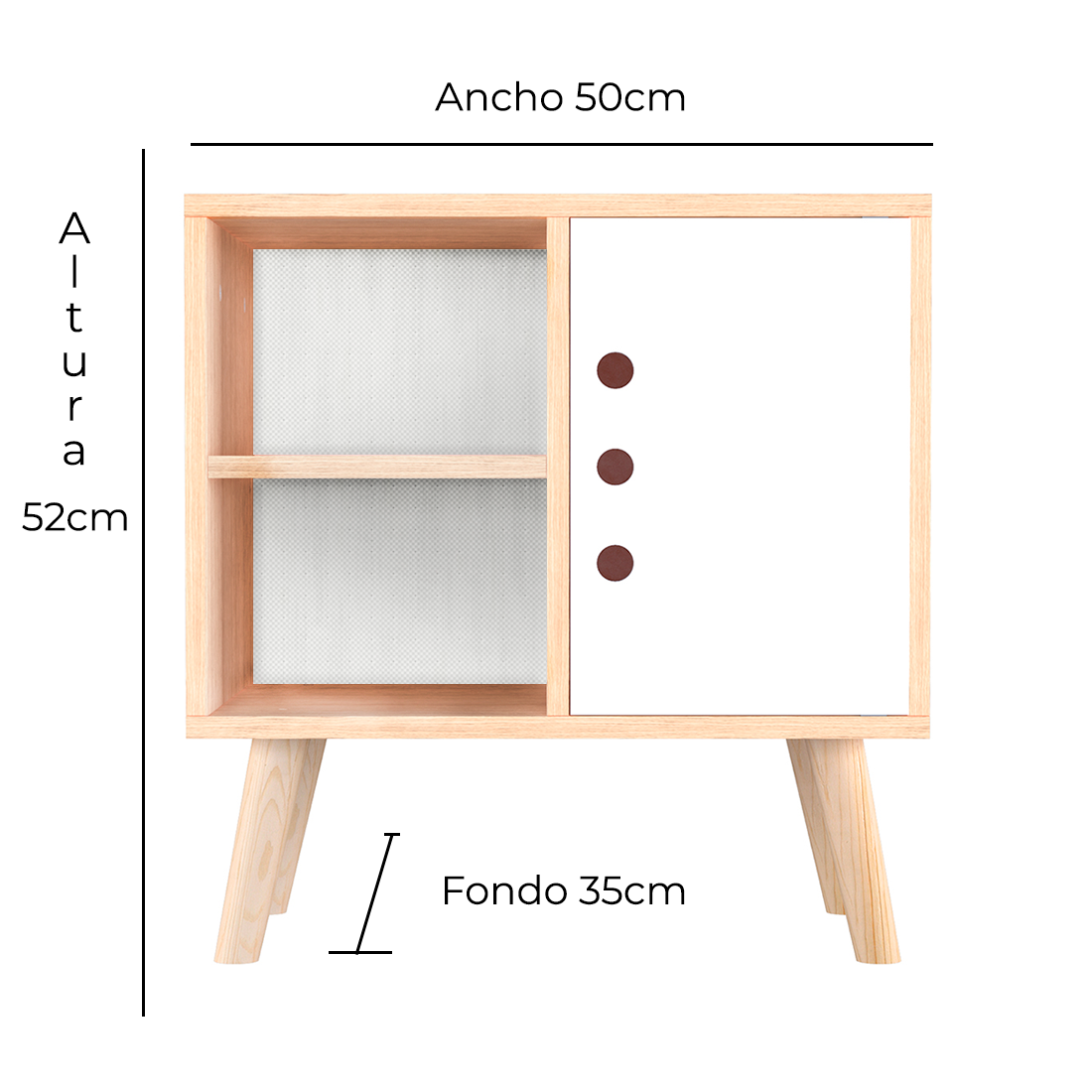 Base Jaco para cama King Size con 2 buros Kygo 