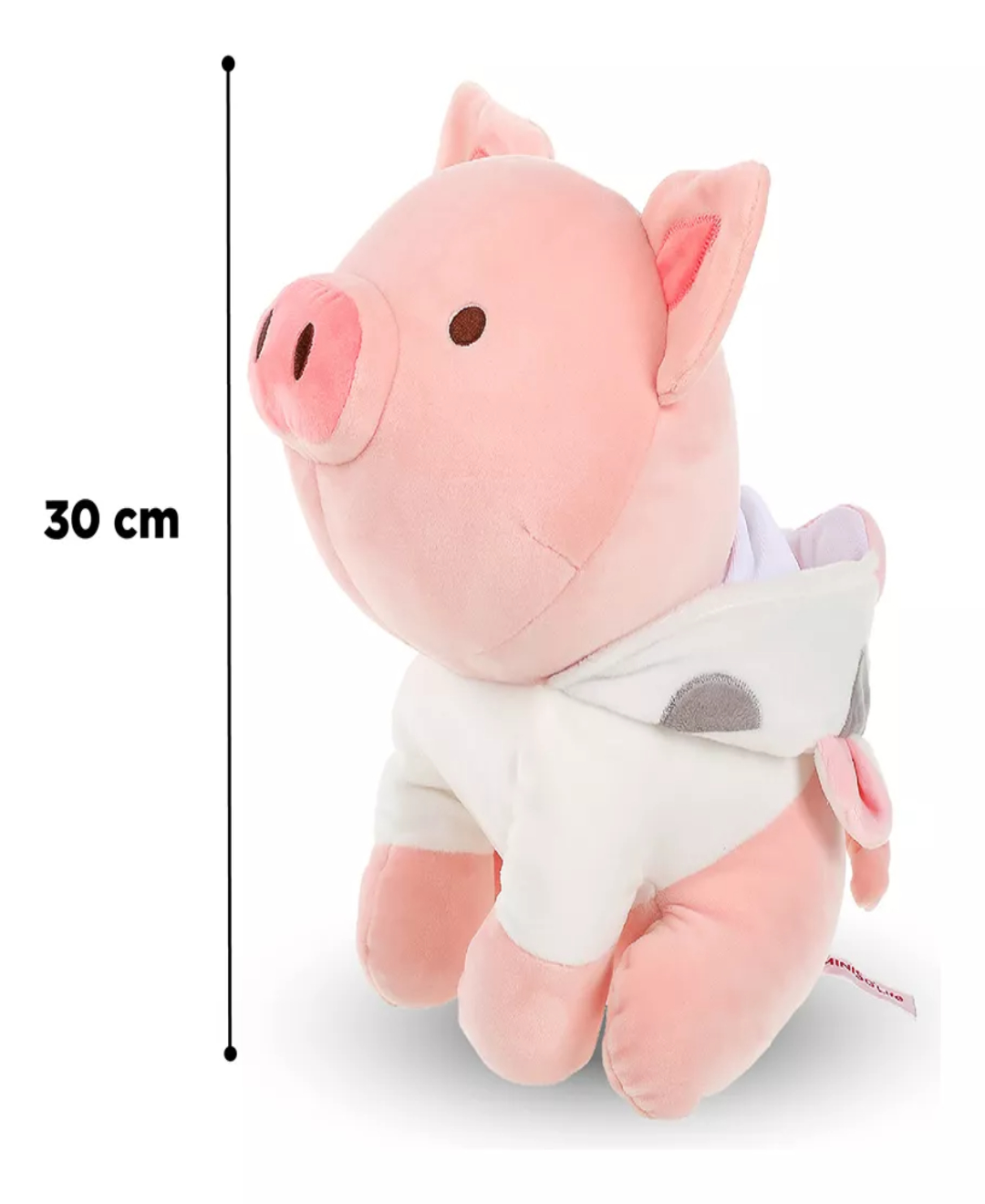Miniso Peluche Cerdito Sentado Con Capucha De Vaca 27.9x21.2